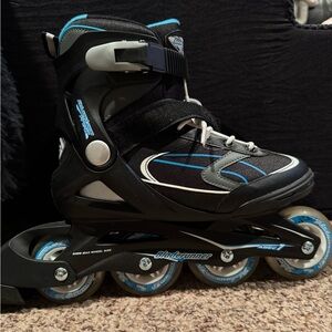 Black and blue Bladerunner skates
